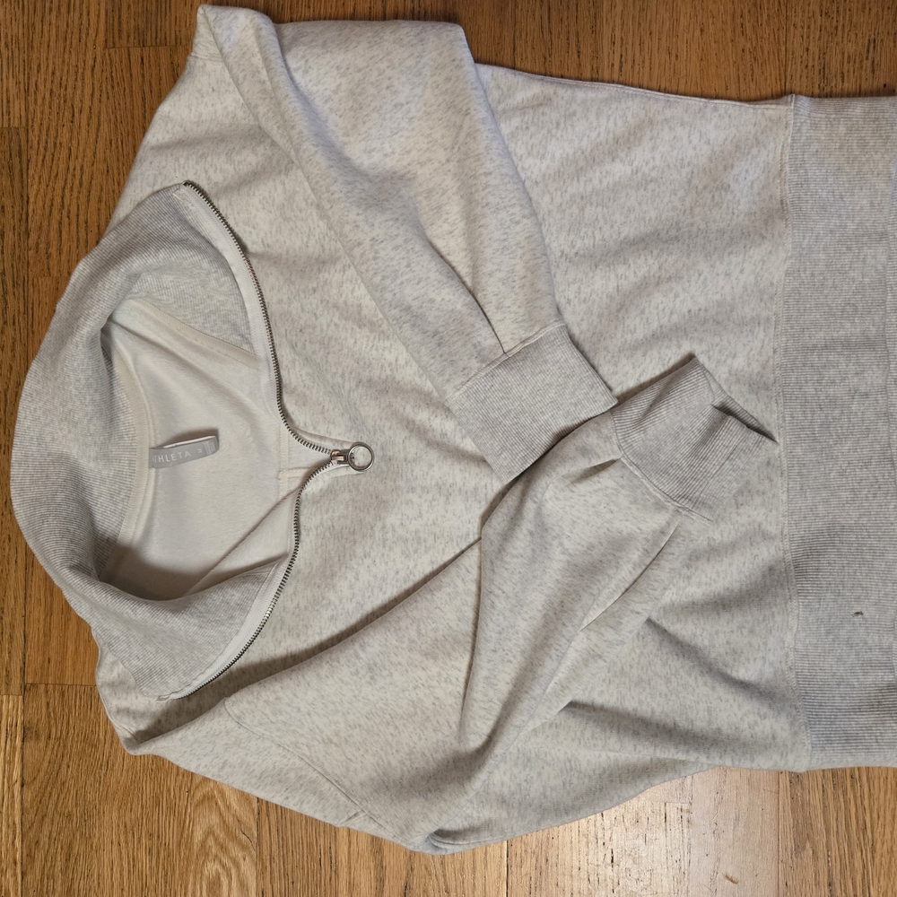 ATHLETA Gray Zip-Up Hoodie